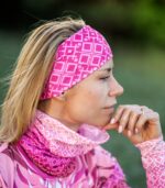 komin opaska różowa mokosz zestaw sportowy