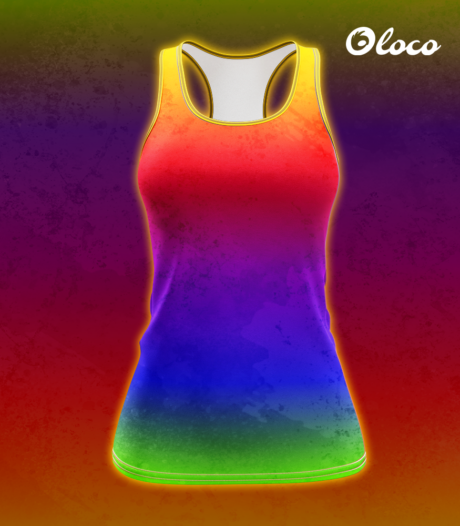 tanktop bokserka koszulka bez rękawków tęcza