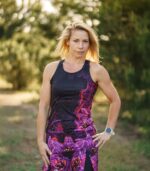 bokserka sportowa czarna lilia kolorowa