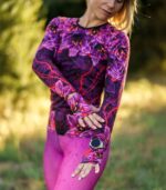 koszulka z długim longsleeve czarna lilia dla kobiet