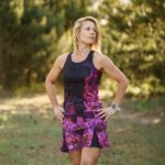bokserka tanktop czarna lilia w kwiaty
